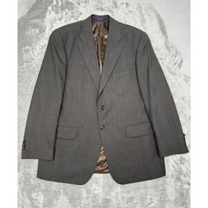 Vintage Chaps Ralph Lauren Sport Coat Mens 44R Gray 100% Wool Blazer Jacket  Y2K